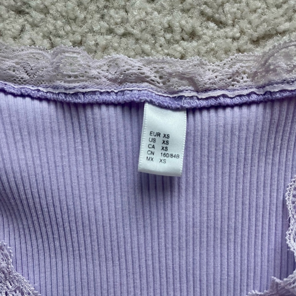 H&M Purple Ribbed Top - Picture 2 of 2